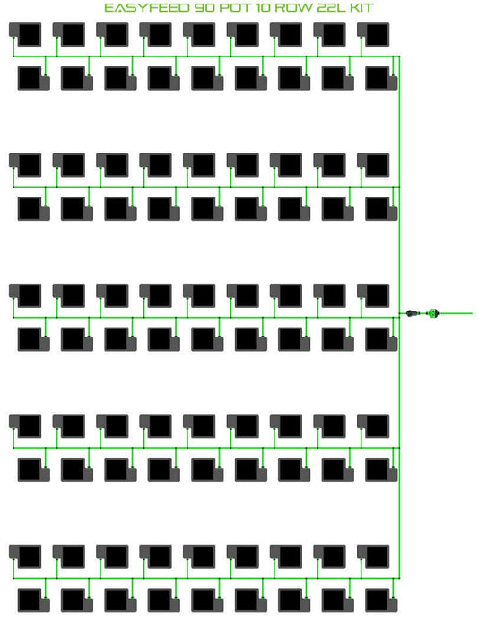 ALIEN Hydroponics EasyFeed 90 Pot 10 Row 22L Kit product image 1