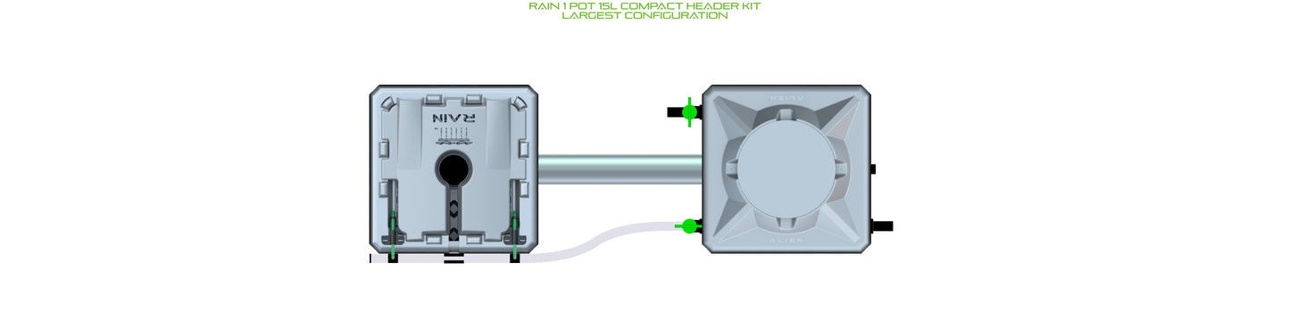 ALIEN Hydroponics RAIN 1 Pot 15L Compact Header Kit product image 4