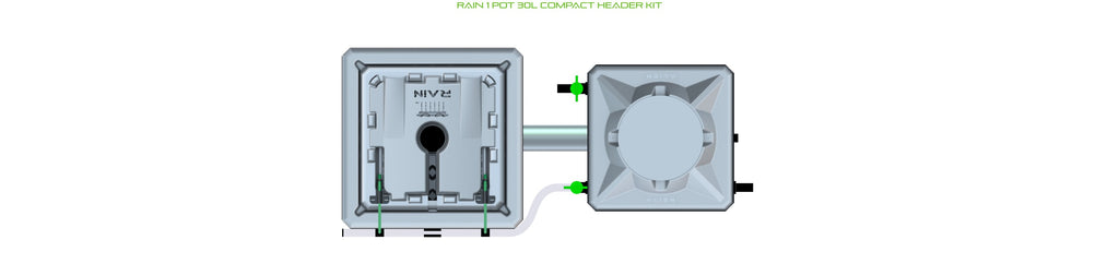 ALIEN Hydroponics RAIN 1 Pot 30L Compact Header Kit product image 2