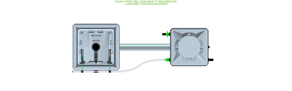 ALIEN Hydroponics RAIN 1 Pot 30L Compact Header Kit product image 4