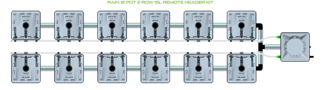 ALIEN Hydroponics RAIN 12 Pot 2 Row 15L Remote Header Kit product image 2