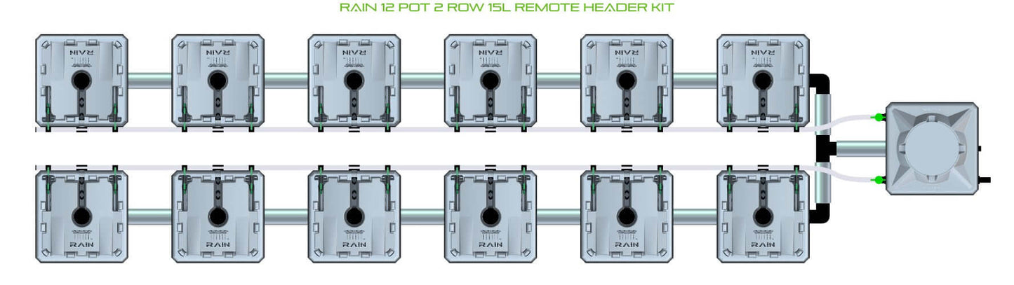 ALIEN Hydroponics RAIN 12 Pot 2 Row 15L Remote Header Kit product image 2
