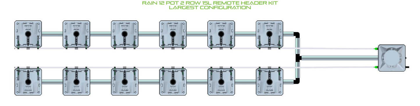 ALIEN Hydroponics RAIN 12 Pot 2 Row 15L Remote Header Kit product image 4