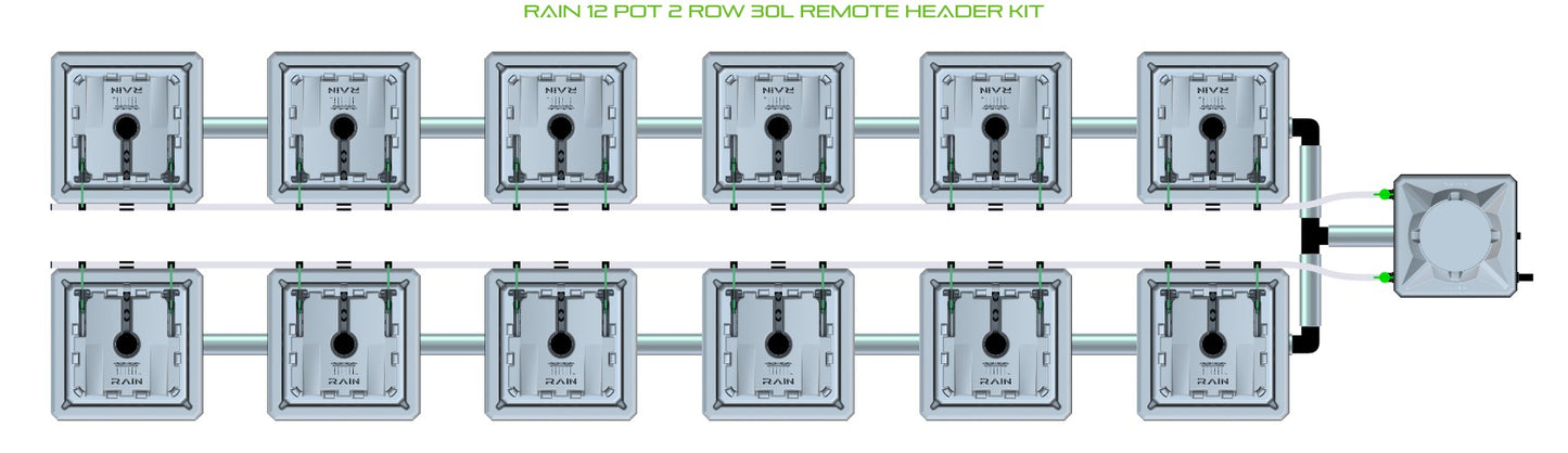 ALIEN Hydroponics RAIN 12 Pot 2 Row 30L Remote Header Kit product image 2