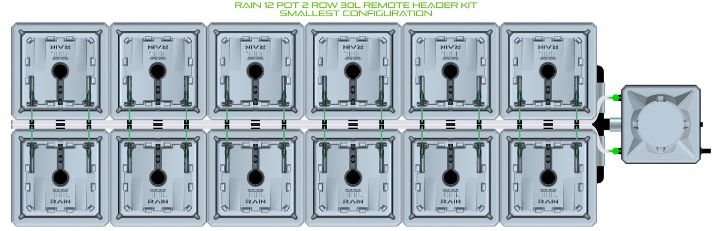 ALIEN Hydroponics RAIN 12 Pot 2 Row 30L Remote Header Kit product image 3