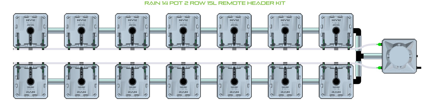 ALIEN Hydroponics RAIN 14 Pot 2 Row 15L Remote Header Kit product image 2
