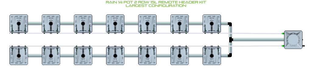 ALIEN Hydroponics RAIN 14 Pot 2 Row 15L Remote Header Kit product image 4