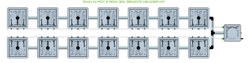 ALIEN Hydroponics RAIN 14 Pot 2 Row 30L Remote Header Kit product image 2
