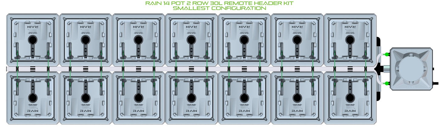 ALIEN Hydroponics RAIN 14 Pot 2 Row 30L Remote Header Kit product image 3