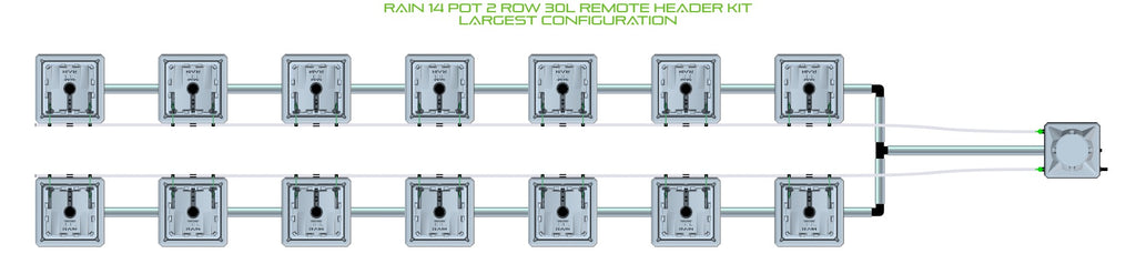 ALIEN Hydroponics RAIN 14 Pot 2 Row 30L Remote Header Kit product image 4