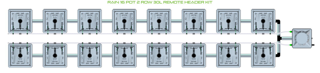 ALIEN Hydroponics RAIN 16 Pot 2 Row 30L Remote Header Kit product image 2