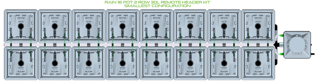 ALIEN Hydroponics RAIN 16 Pot 2 Row 30L Remote Header Kit product image 3