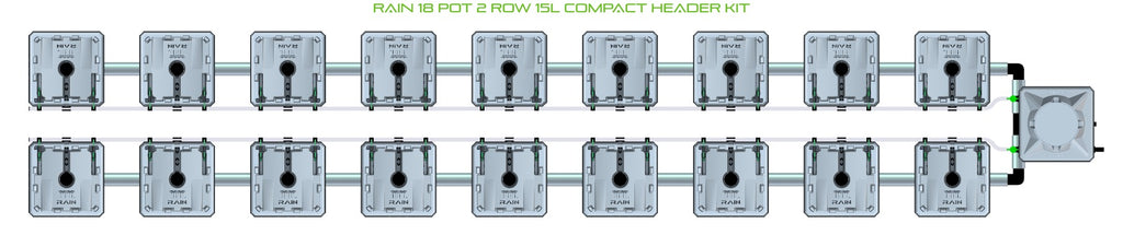 ALIEN Hydroponics RAIN 18 Pot 2 Row 15L Compact Header Kit product image 2