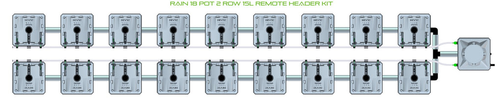 ALIEN Hydroponics RAIN 18 Pot 2 Row 15L Remote Header Kit product image 2