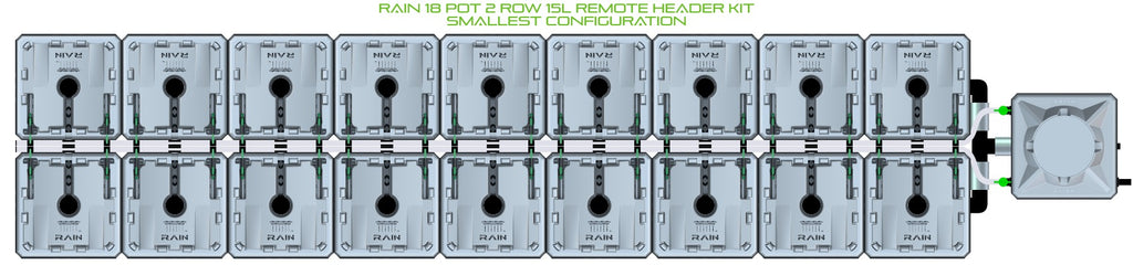 ALIEN Hydroponics RAIN 18 Pot 2 Row 15L Remote Header Kit product image 3