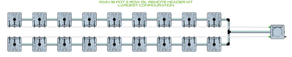 ALIEN Hydroponics RAIN 18 Pot 2 Row 15L Remote Header Kit product image 4