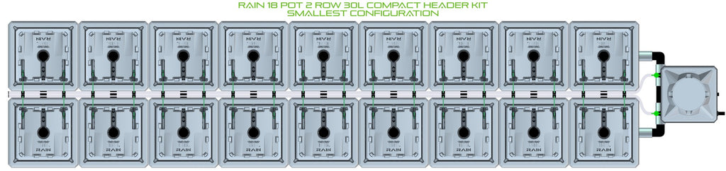 ALIEN Hydroponics RAIN 18 Pot 2 Row 30L Compact Header Kit product image 3