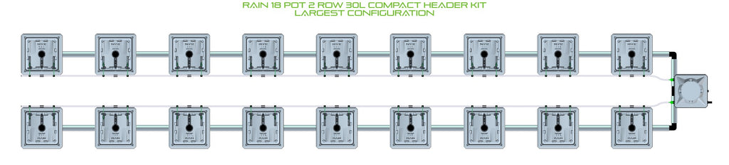 ALIEN Hydroponics RAIN 18 Pot 2 Row 30L Compact Header Kit product image 4