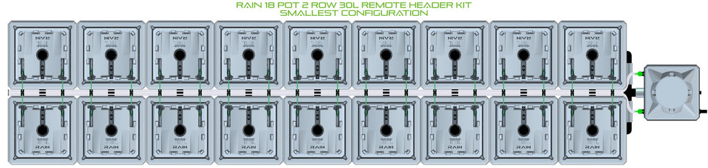 ALIEN Hydroponics RAIN 18 Pot 2 Row 30L Remote Header Kit product image 3