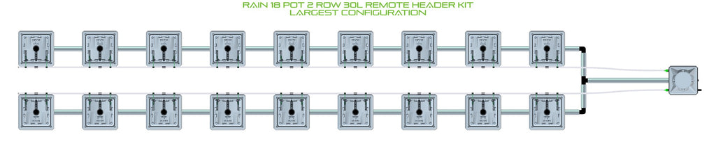ALIEN Hydroponics RAIN 18 Pot 2 Row 30L Remote Header Kit product image 4