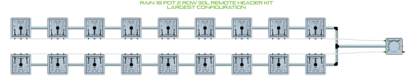 ALIEN Hydroponics RAIN 18 Pot 2 Row 30L Remote Header Kit product image 4