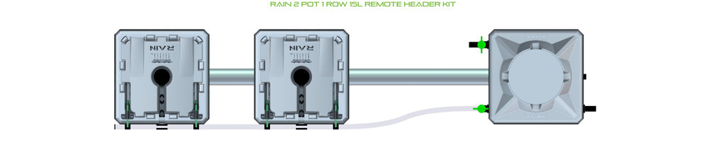 ALIEN Hydroponics RAIN 2 Pot 1 Row 15L Remote Header Kit product image 2