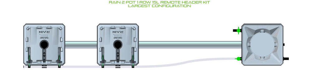 ALIEN Hydroponics RAIN 2 Pot 1 Row 15L Remote Header Kit product image 4