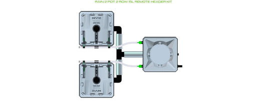 ALIEN Hydroponics RAIN 2 Pot 2 Row 15L Remote Header Kit product image 1