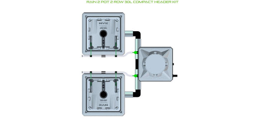 ALIEN Hydroponics RAIN 2 Pot 2 Row 30L Compact Header Kit product image 1
