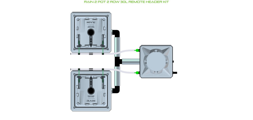 ALIEN Hydroponics RAIN 2 Pot 2 Row 30L Remote Header Kit product image 1