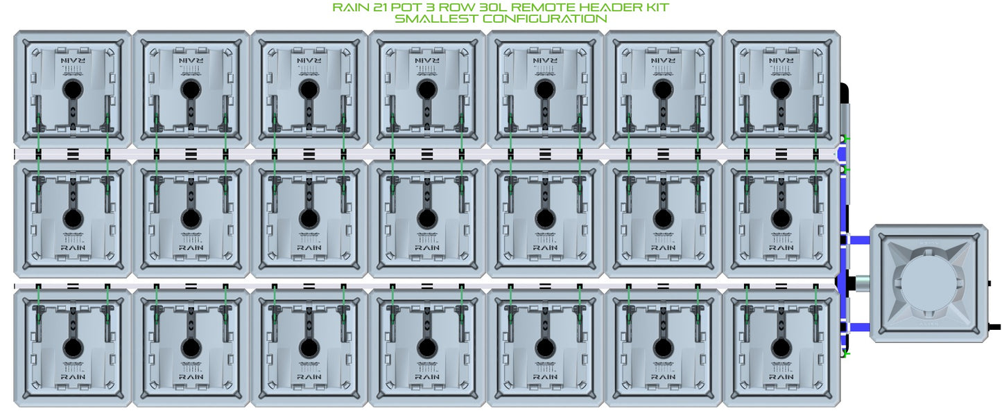 ALIEN Hydroponics RAIN 21 Pot 3 Row 30L Remote Header Kit product image 3