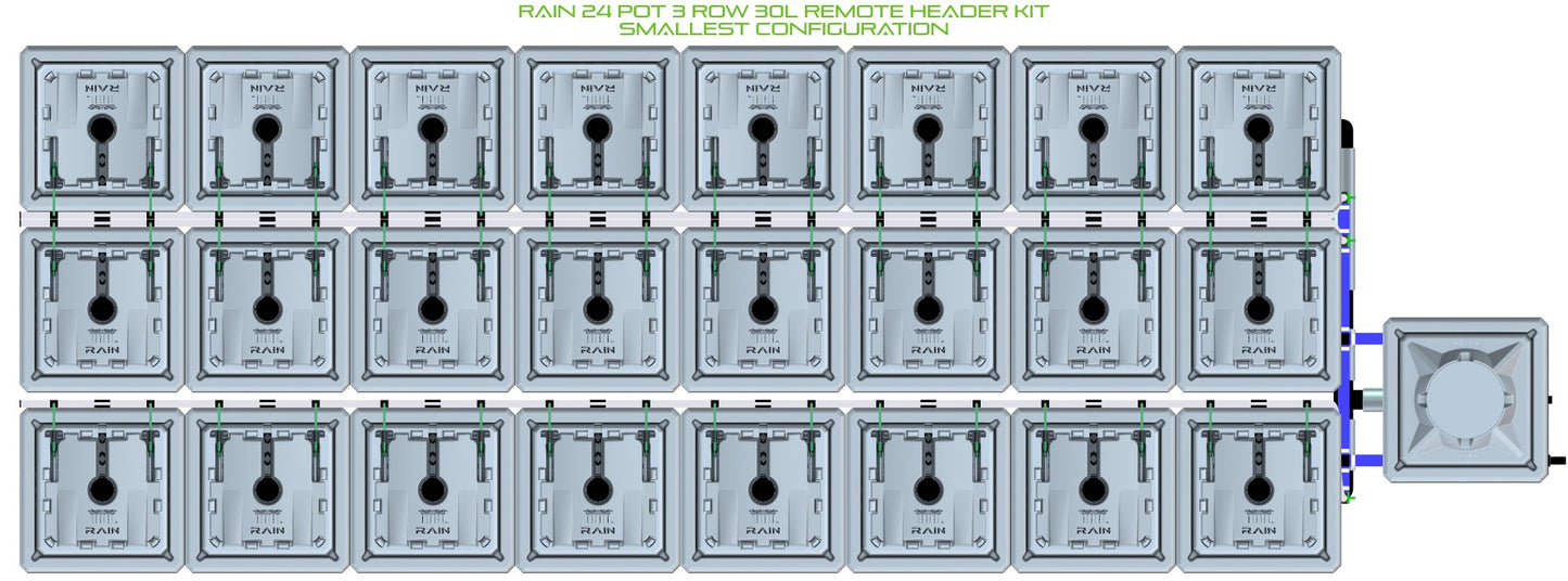 ALIEN Hydroponics RAIN 24 Pot 3 Row 30L Remote Header Kit product image 3