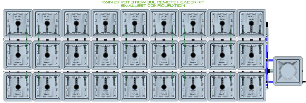 ALIEN Hydroponics RAIN 27 Pot 3 Row 30L Remote Header Kit product image 3