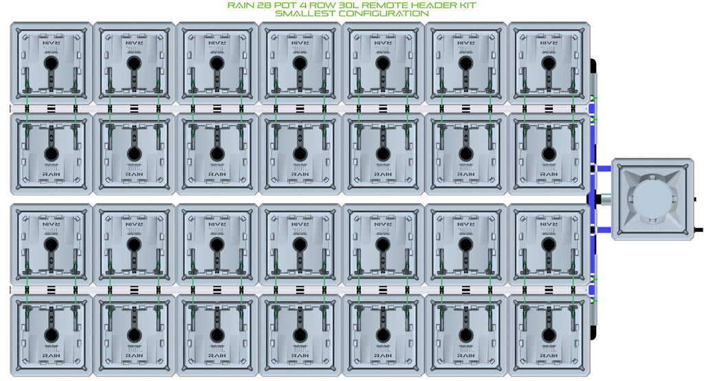 ALIEN Hydroponics RAIN 28 Pot 4 Row 30L Remote Header Kit product image 3