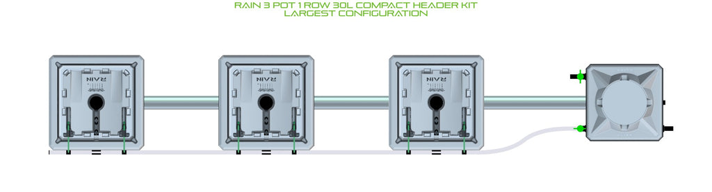 ALIEN Hydroponics RAIN 3 Pot 1 Row 30L Compact Header Kit product image 4