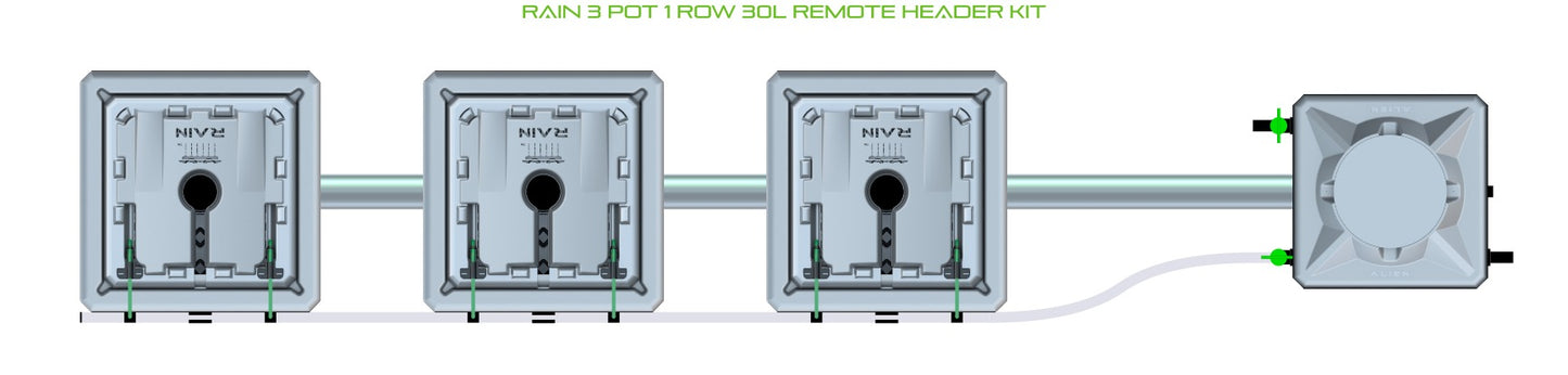 ALIEN Hydroponics RAIN 3 Pot 1 Row 30L Remote Header Kit product image 2