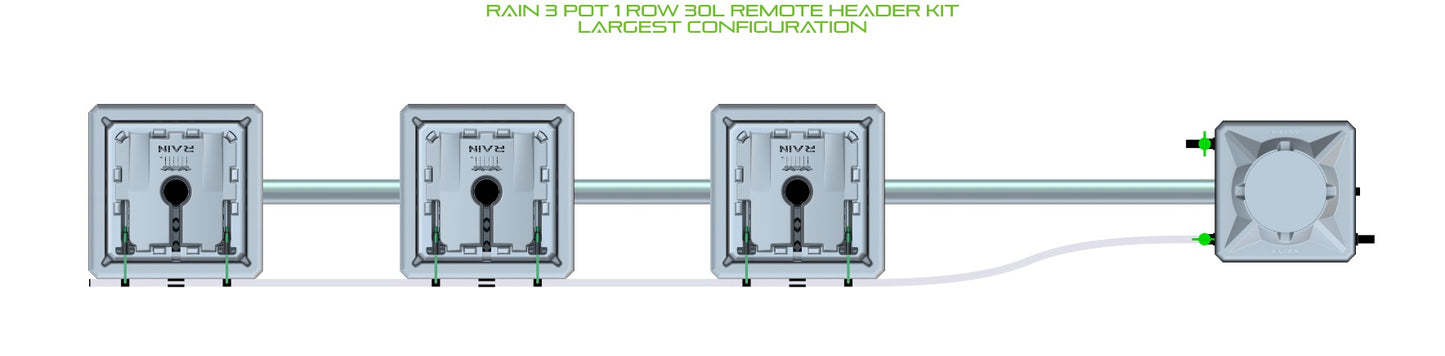 ALIEN Hydroponics RAIN 3 Pot 1 Row 30L Remote Header Kit product image 4