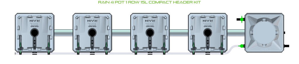 ALIEN Hydroponics RAIN 4 Pot 1 Row 15L Compact Header Kit product image 2