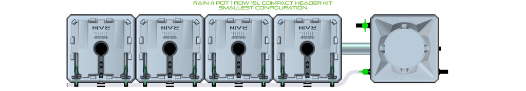 ALIEN Hydroponics RAIN 4 Pot 1 Row 15L Compact Header Kit product image 3