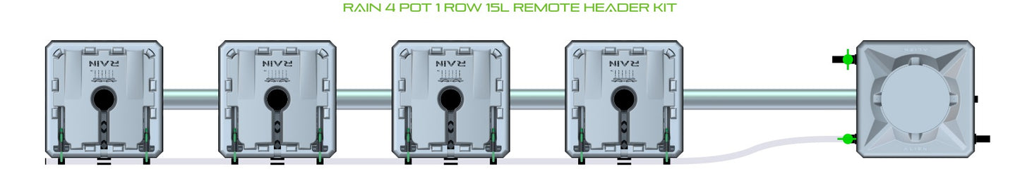ALIEN Hydroponics RAIN 4 Pot 1 Row 15L Remote Header Kit product image 2