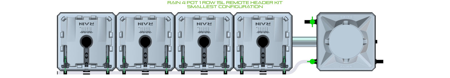 ALIEN Hydroponics RAIN 4 Pot 1 Row 15L Remote Header Kit product image 3