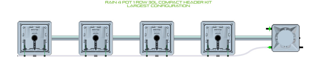ALIEN Hydroponics RAIN 4 Pot 1 Row 30L Compact Header Kit product image 4