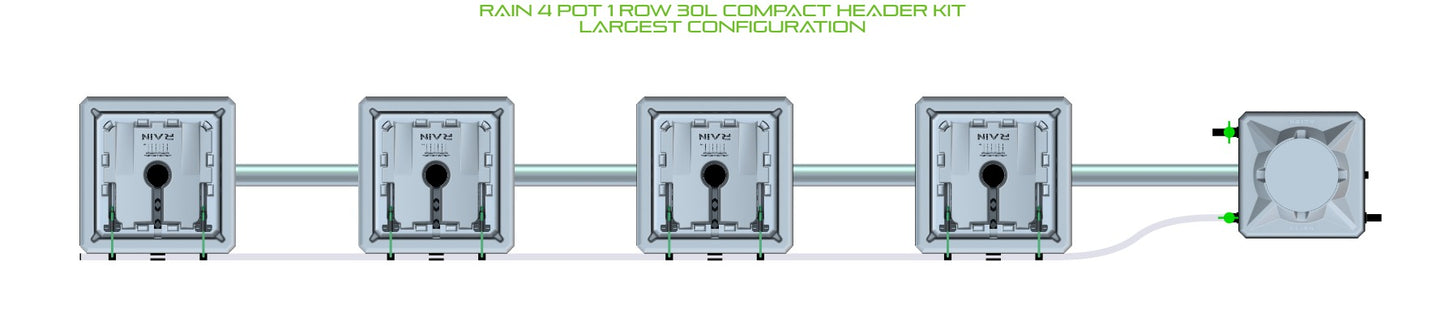 ALIEN Hydroponics RAIN 4 Pot 1 Row 30L Compact Header Kit product image 4