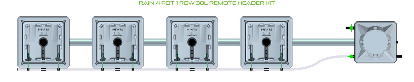 ALIEN Hydroponics RAIN 4 Pot 1 Row 30L Remote Header Kit product image 2