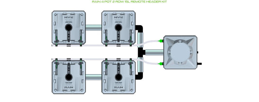 ALIEN Hydroponics RAIN 4 Pot 2 Row 15L Remote Header Kit product image 1