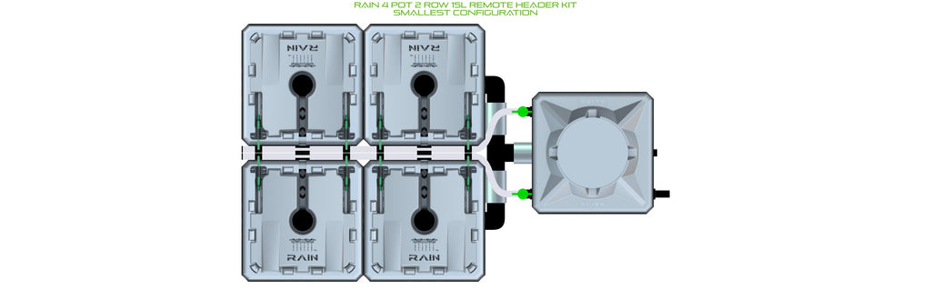 ALIEN Hydroponics RAIN 4 Pot 2 Row 15L Remote Header Kit product image 3