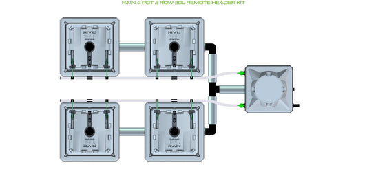 ALIEN Hydroponics RAIN 4 Pot 2 Row 30L Remote Header Kit product image 1