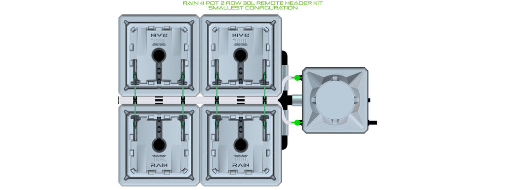 ALIEN Hydroponics RAIN 4 Pot 2 Row 30L Remote Header Kit product image 3