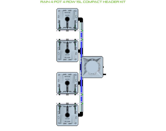 ALIEN Hydroponics RAIN 4 Pot 4 Row 15L Compact Header Kit product image 1
