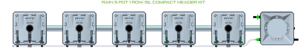 ALIEN Hydroponics RAIN 5 Pot 1 Row 15L Compact Header Kit product image 2